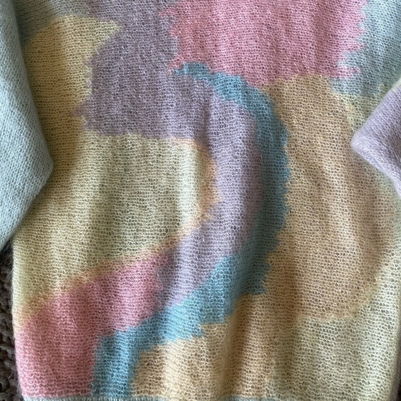 Vintage Renee Tener For Jeanne Pierre Pastel Wool Sweater in Sz Medium - Picture 3 of 5